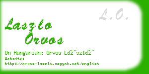 laszlo orvos business card